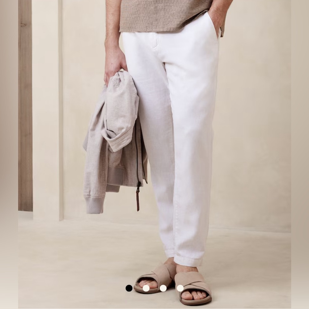 Banana Republic ATHLETIC LINEN-BLEND EWAIST PANT